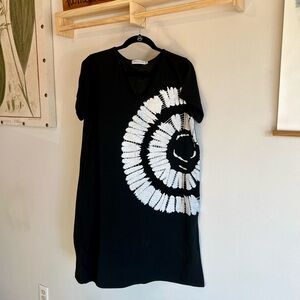 MISSLOOK Black and White Midi Dress